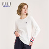 ELLE Active【纯棉内搭】百搭长袖女士t恤冬季新款撞色圆领上衣 商品缩略图2
