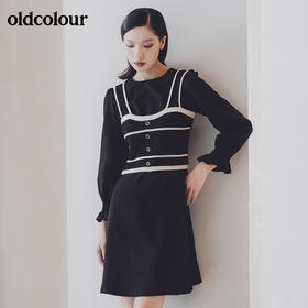 oldcolour2021冬季长袖连衣裙GN41103915J