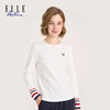 ELLE Active【纯棉内搭】百搭长袖女士t恤冬季新款撞色圆领上衣 商品缩略图1