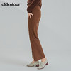 oldcolour2021冬季新款气质百搭高腰显瘦微喇休闲裤N41073153 商品缩略图4