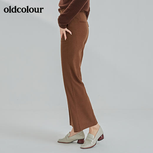 oldcolour2021冬季新款气质百搭高腰显瘦微喇休闲裤N41073153 商品图4