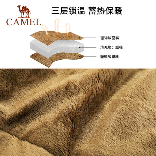 骆驼户外露营睡袋成人冬季加厚防寒大人保暖旅行便携式珊瑚绒睡袋 1J32266863 商品图2