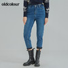 oldcolour2021冬季新款时尚气质休闲百搭直筒牛仔裤N43113321 商品缩略图0
