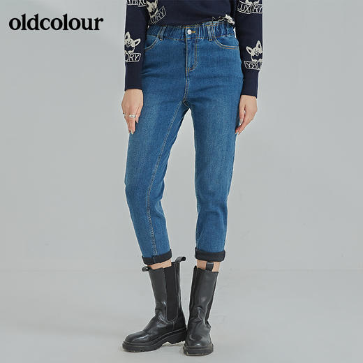 oldcolour2021冬季新款时尚气质休闲百搭直筒牛仔裤N43113321 商品图0