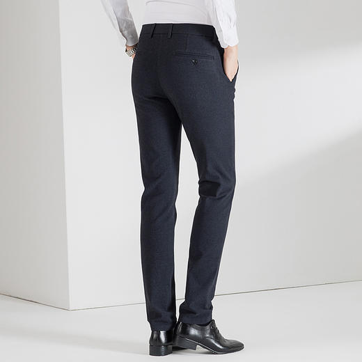 圣得西男士磨毛保暖加厚休闲裤冬季时尚修身直筒长裤男2042913030 商品图2