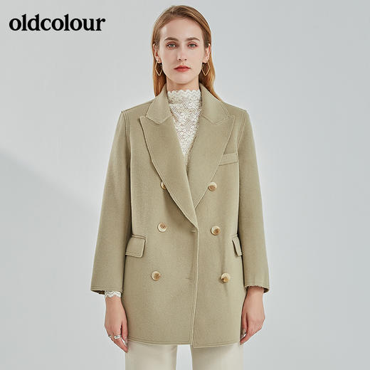 oldcolour2021冬季新款时尚高端修身显瘦西装毛呢外套N43155145 商品图4