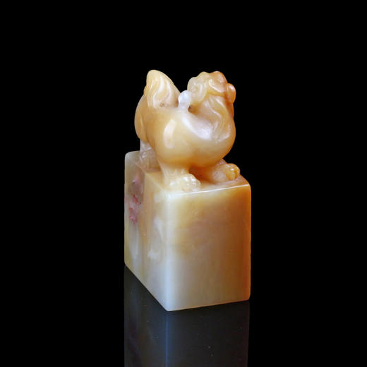 孤品013573:老挝石北部田黄貔貅钮扁章-2.7*1.9*4.7cm 商品图3