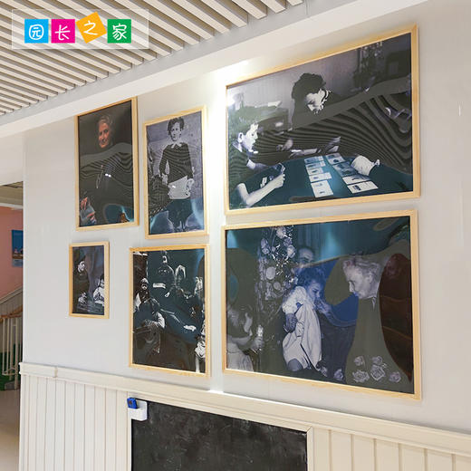 新款 现代简约蒙台梭利组合画像木质镜框幼儿园走廊背景墙装饰画 商品图3