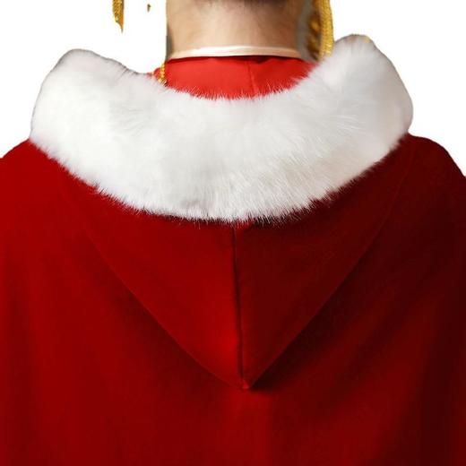 TZW-AXR-冬季新款新娘结婚中式毛领披肩连帽短款汉服斗篷暖 商品图4