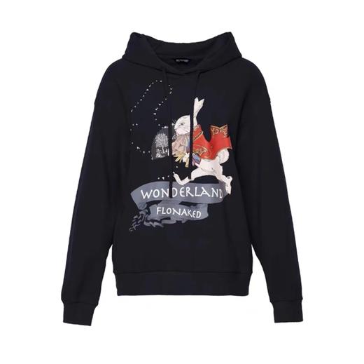 黑色中式兔子手绘双面手感卫衣 商品图3