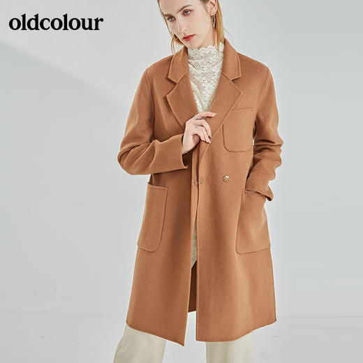oldcolour2021冬季新款时尚气质修身百搭手工羊毛大衣N42156209 商品图3