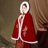 TZW-AXR-冬季新款新娘结婚中式毛领披肩连帽短款汉服斗篷暖 商品缩略图0