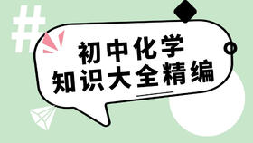 初中化学全册知识大全精编！④
