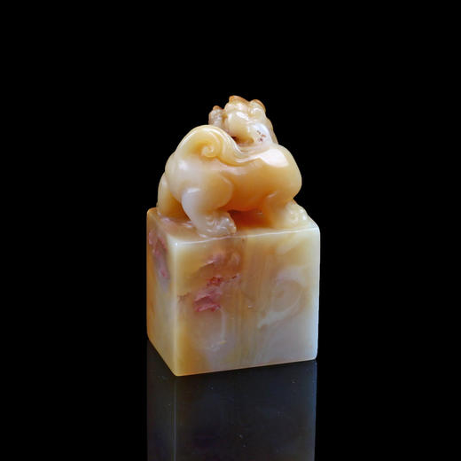 孤品013573:老挝石北部田黄貔貅钮扁章-2.7*1.9*4.7cm 商品图2