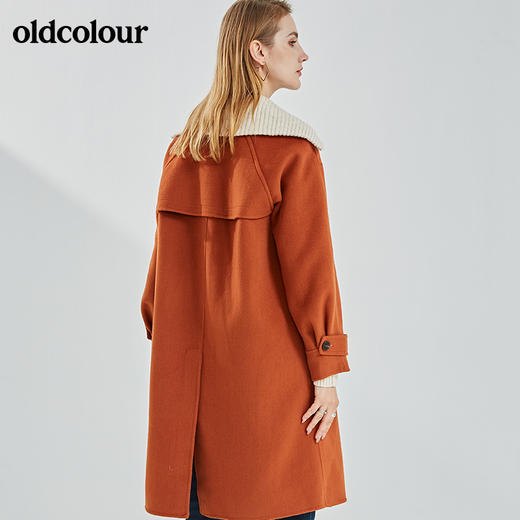 oldcolour2021冬季新款时尚气质修身百搭长款手工呢大衣N42156214 商品图3