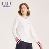 ELLE Active【纯棉内搭】百搭长袖女士t恤冬季新款撞色圆领上衣 商品缩略图3