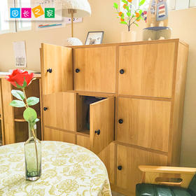 9格儿童衣帽柜收纳柜幼儿园小空间简约带门9格儿童衣帽柜收纳柜