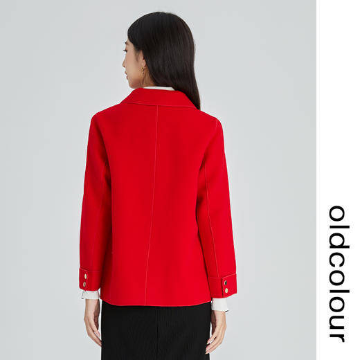 oldcolour2022冬季时尚通勤手工呢料短外套女GN41154901 商品图3