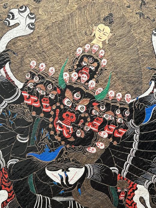 石板画唐卡-大威德金刚（黑） 商品图2