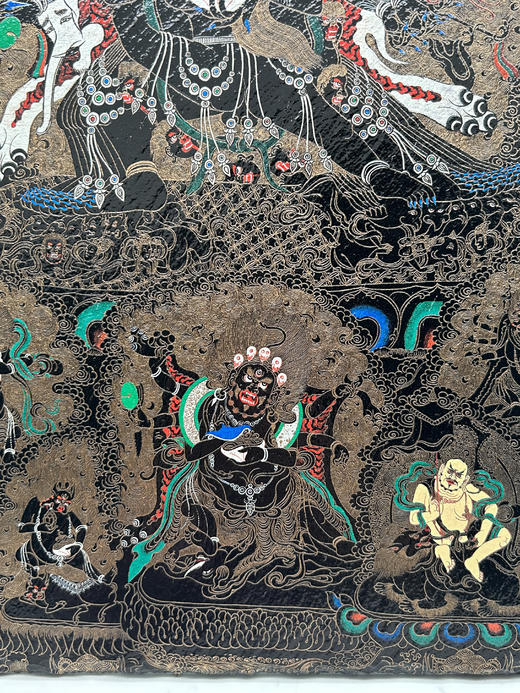 石板画唐卡-大威德金刚（黑） 商品图3