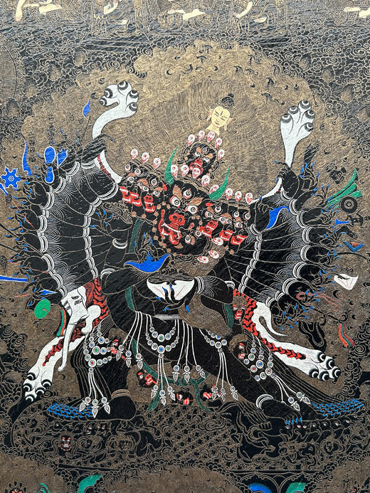 石板画唐卡-大威德金刚（黑） 商品图1