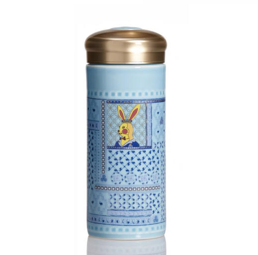 乾唐轩活瓷杯瑞兔献福系列陶瓷随身杯2023年新款王者之兔套装杯 商品图1