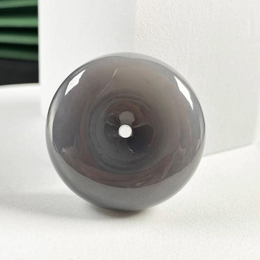 和田玉平安扣吊坠 烟紫深色平安扣 商品图0