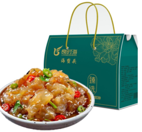 【年货节】良时海即食鲜脆海蜇头1320g 6袋老醋海蜇礼盒凉拌冷菜