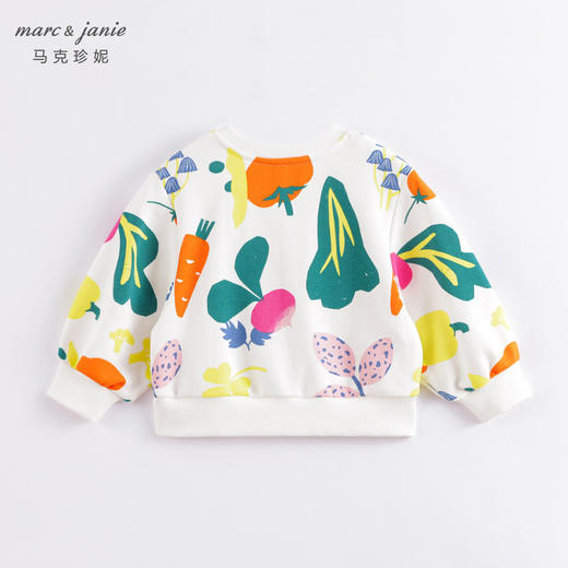 马克珍妮春装新款 女童北欧风满印宽松套头卫衣230298 商品图1