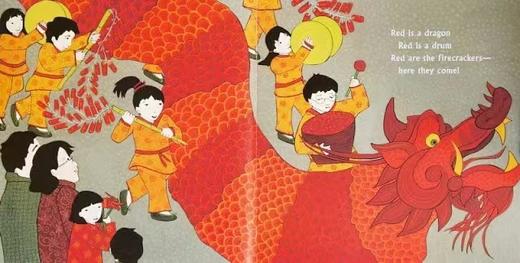 Grace Lin 中国传统文化节日绘本 Round is a Mooncake/Red is a Dragon/Kite Flying 5册 商品图2
