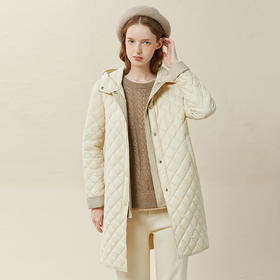 famecoco范可儿冬季外套女翻边袖羽绒服中长款原创设计F228AL001
