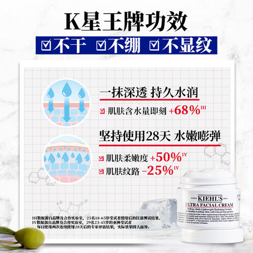 【精选面霜】美国科颜氏（Kiehl's）高保湿面霜125ml（卓效保湿 柔润滋养） 商品图5