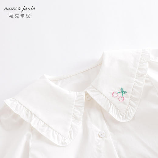 马克珍妮春装新款 女童全棉大翻领休闲娃娃衫230179 商品图3