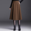 MYX-JYM-30212-L过膝长款纯色简约修身时尚A字裙 商品缩略图0