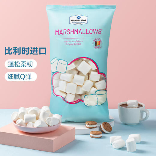 MM 山姆 Member's Mark 比利时进口 白色棉花糖（糖果） 1kg 商品图1