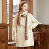 famecoco范可儿连帽呢子大衣女小个子冬季流苏牛角扣外套F228AR006 商品缩略图0