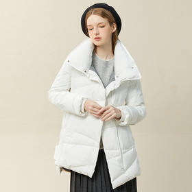 famecoco范可儿立领羽绒棉服女冬季棉袄外套小个子不规则绗缝F228AD002