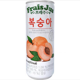 韩国涞可桃子汁味芒果汁味饮料易拉罐240ml
