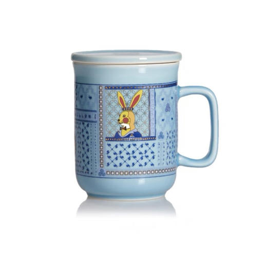 乾唐轩活瓷杯瑞兔献福系列陶瓷随身杯2023年新款王者之兔套装杯 商品图2