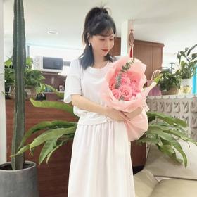 【线上专属】半裙（22706379-颗粒白）