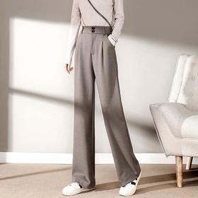 【遮肉毛呢西裤】秋冬垂感阔腿裤，羊绒般保暖垂顺，腿粗女孩的救星，上身显瘦10斤显高8cm