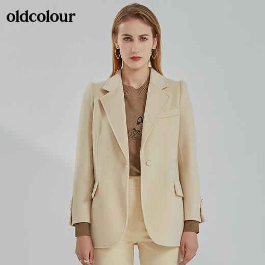 oldcolour2021冬季新款时尚气质修身百搭中长款大衣N41155134 商品图0