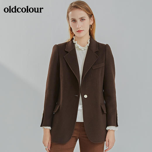 oldcolour2021冬季新款时尚气质修身百搭中长款大衣N41155134 商品图2