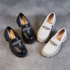 ZM-231045头层牛皮乐福鞋女厚底百搭粗跟小皮鞋2023春秋真皮英伦水钻单鞋 商品缩略图3