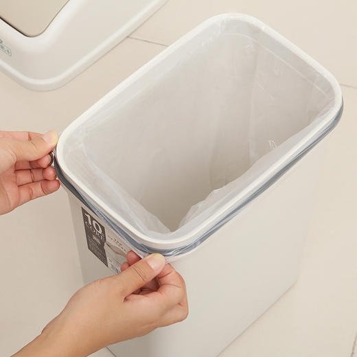 ASVEL 日本进口纸篓卫生间垃圾桶有盖大垃圾桶分类家用废纸桶10L 商品图4