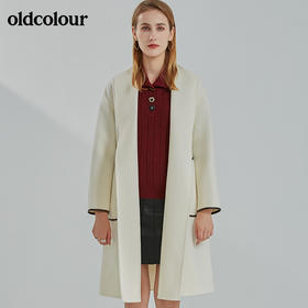 oldcolour2021冬季新款时尚气质收腰显瘦中长款毛呢外套N41156136