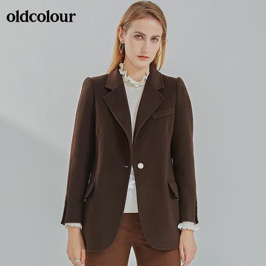 oldcolour2021冬季新款时尚气质修身百搭中长款大衣N41155134 商品图1