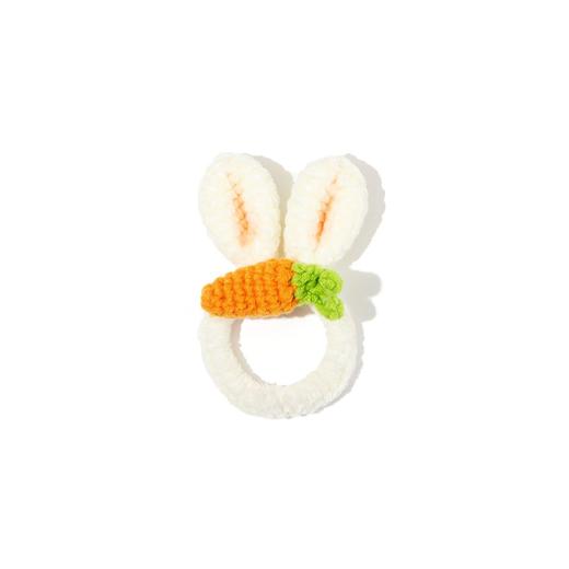 兔耳朵头绳可爱减龄胡萝卜扎头发毛线皮筋手工编织发绳大肠发圈女 商品图6