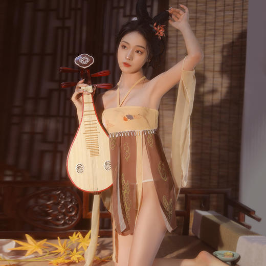 【琵琶情愫】情趣内衣 网纱 百褶裙 套装 制服 衬衫 女士 内裤 丝袜 袜子 型号:6881 商品图2