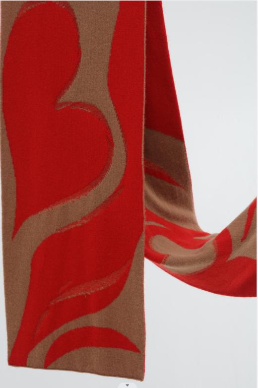 羊绒提花围巾 SJF94P215K 商品图4